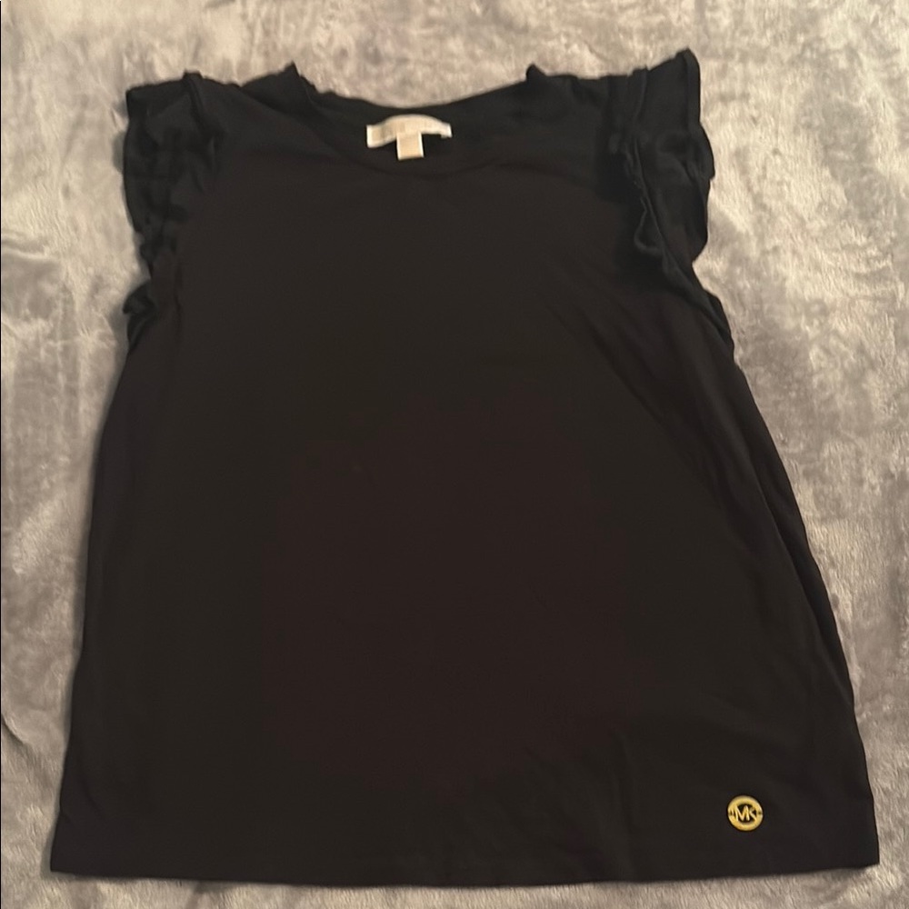 MICHAEL Michael Kors Black Top with Gold Accent